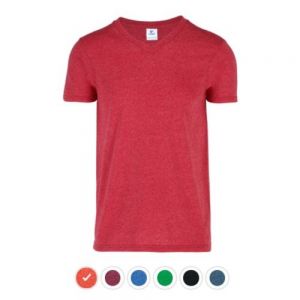 PLAYERA CUELLO V MANGA CORTA PARA CABALLERO COLORES CH-EG